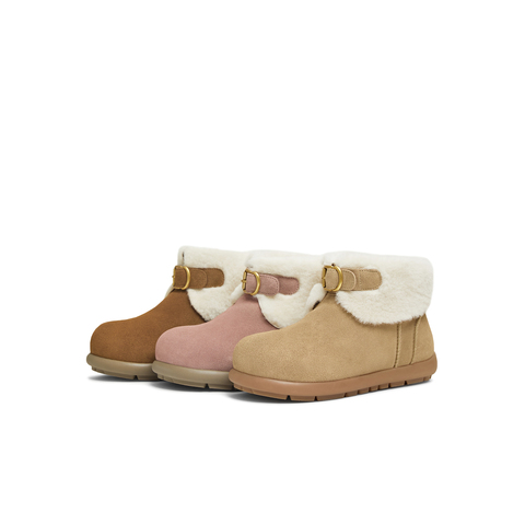 天美意2025冬新款复古毛绒保暖百搭户外棉鞋女雪地靴CER41DD5