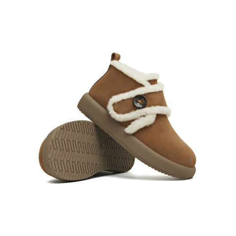 天美意2025冬新款厚底保暖简约百搭短靴女雪地靴KK081DD5