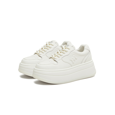 天美意2026春新款商场同款系带纯色休闲运动百搭女板鞋BM241AM6