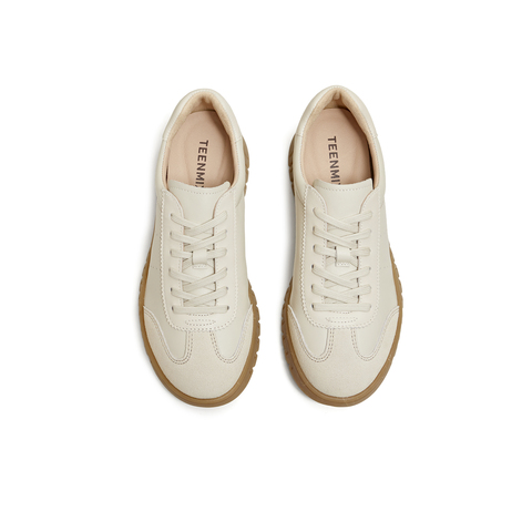 天美意2026春新款商场同款圆头牛津鞋复古英伦女休闲鞋CMA38AM6