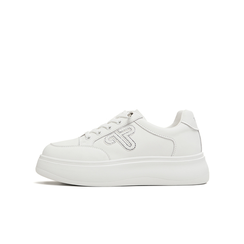 天美意2026春新款商场同款板鞋纯色百搭厚底女小白鞋BL352AM6