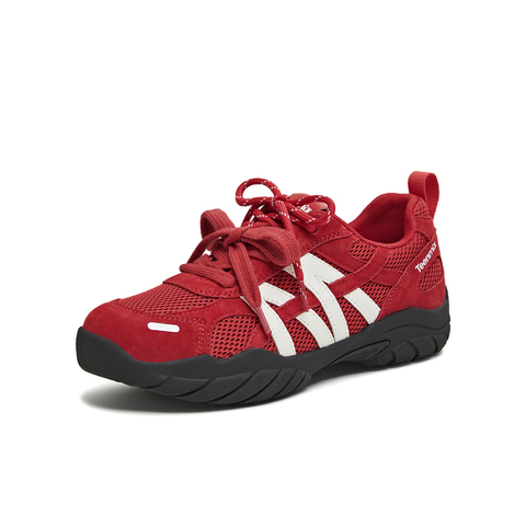 天美意2026春新款商场同款复古双鞋带阿甘鞋女德训鞋BM471AM6