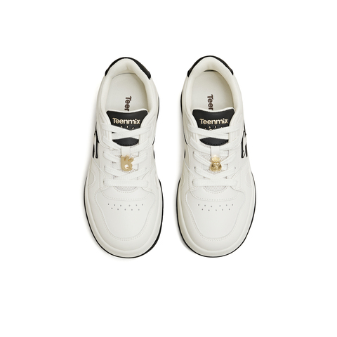 天美意2026春新款商场同款休闲百搭厚底小白鞋女板鞋CAH21AM6