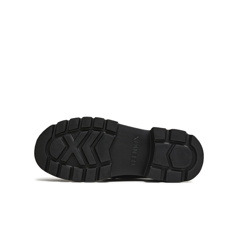 天美意2026春新款商场同款复古金属装饰女皮鞋乐福鞋CJM23AM6