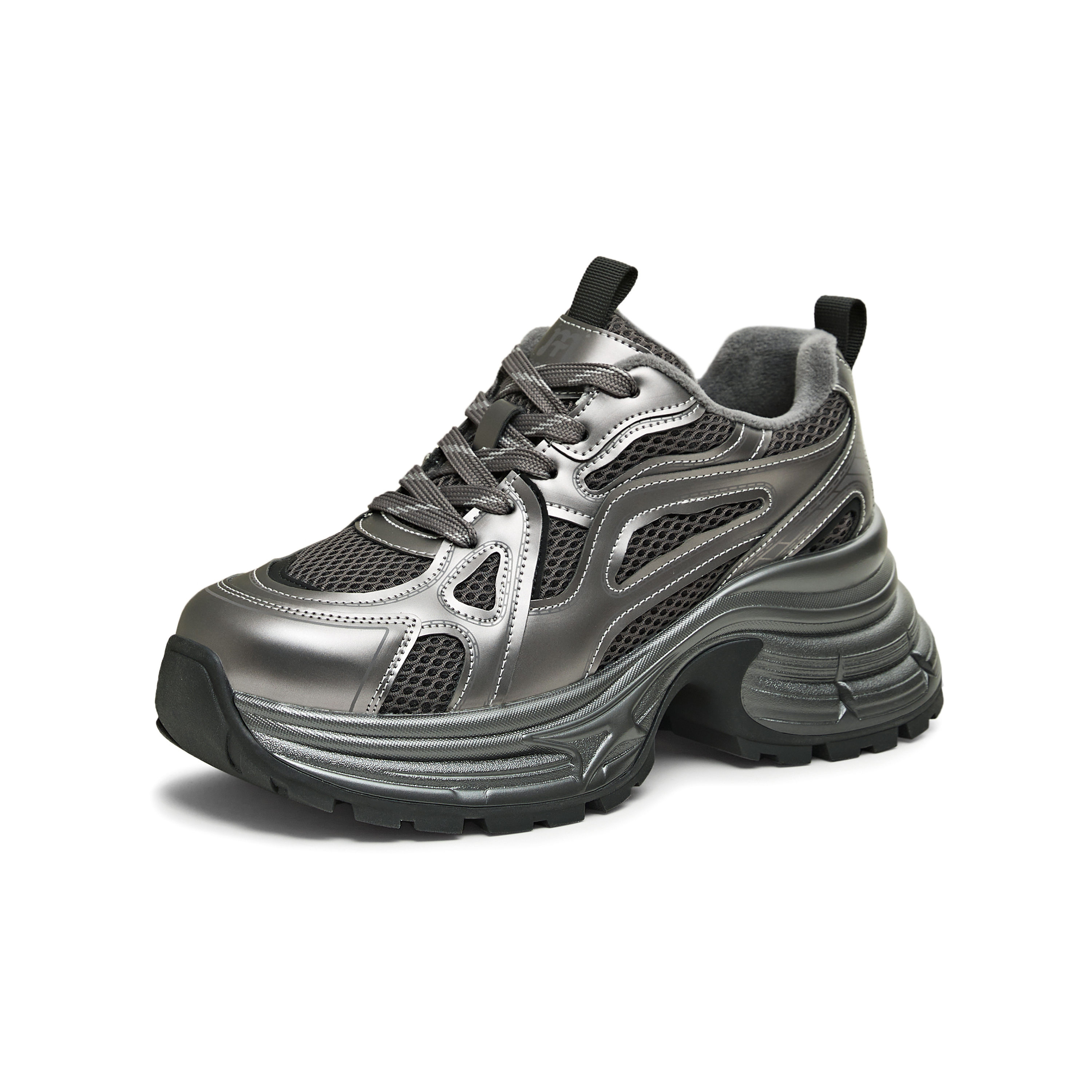 天美意2026春新款商场同款厚底系带运动户外女老爹鞋BM191AM6