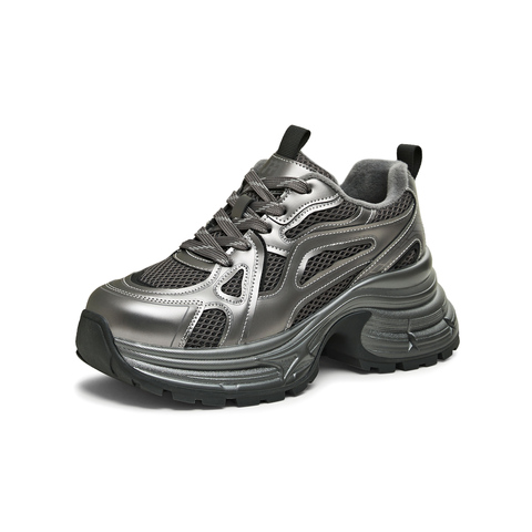 天美意2026春新款商场同款厚底系带运动户外女老爹鞋BM191AM6