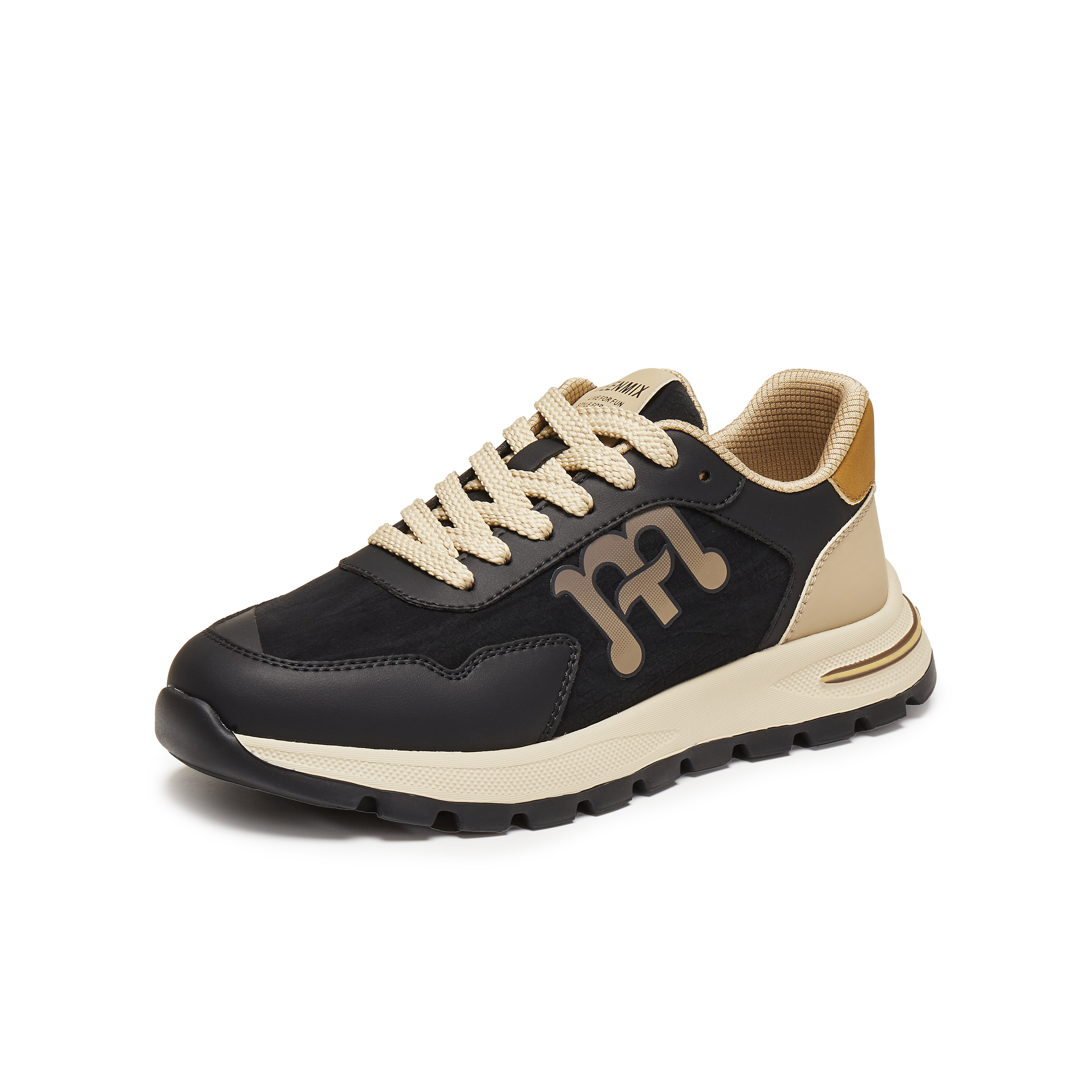 天美意2026春新款商场同款复古系带拼色运动男德训鞋WEA01AM6