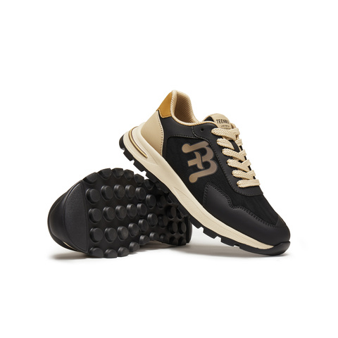 天美意2026春新款商场同款复古系带拼色运动男德训鞋WEA01AM6