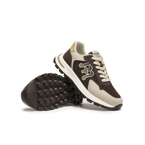 天美意2026春新款商场同款复古系带拼色运动男德训鞋WEA01AM6