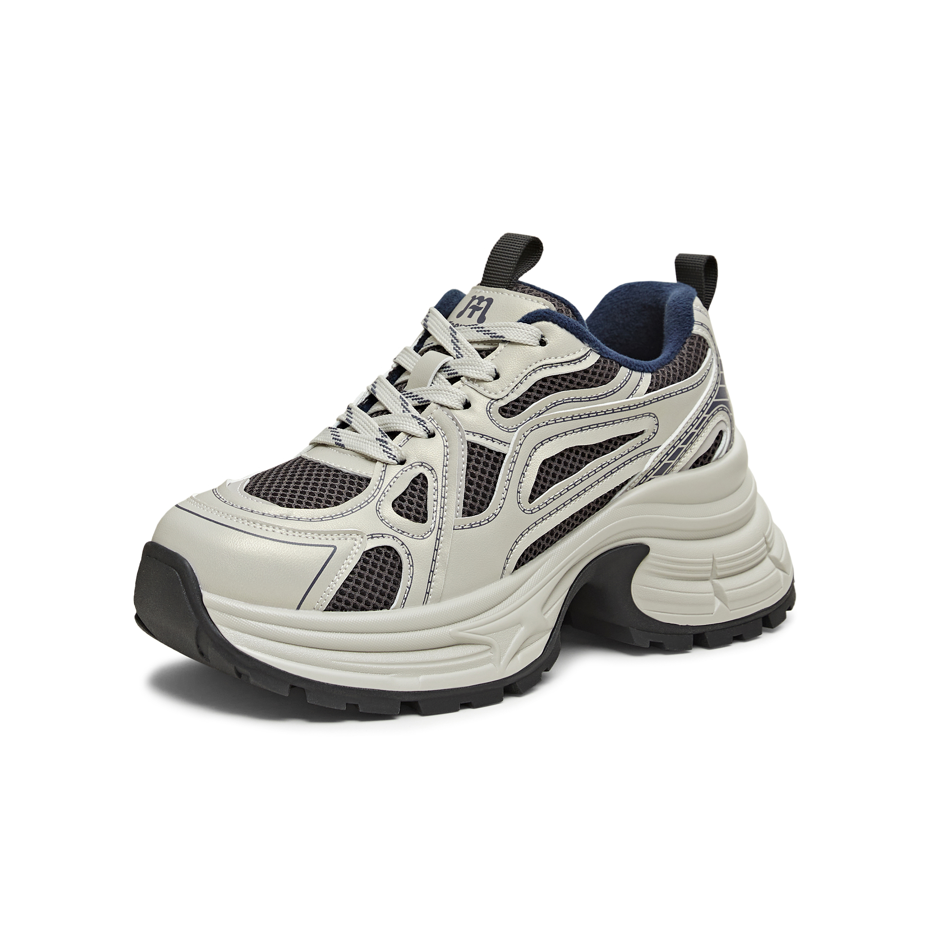 天美意2026春新款商场同款厚底系带运动户外女老爹鞋BM191AM6