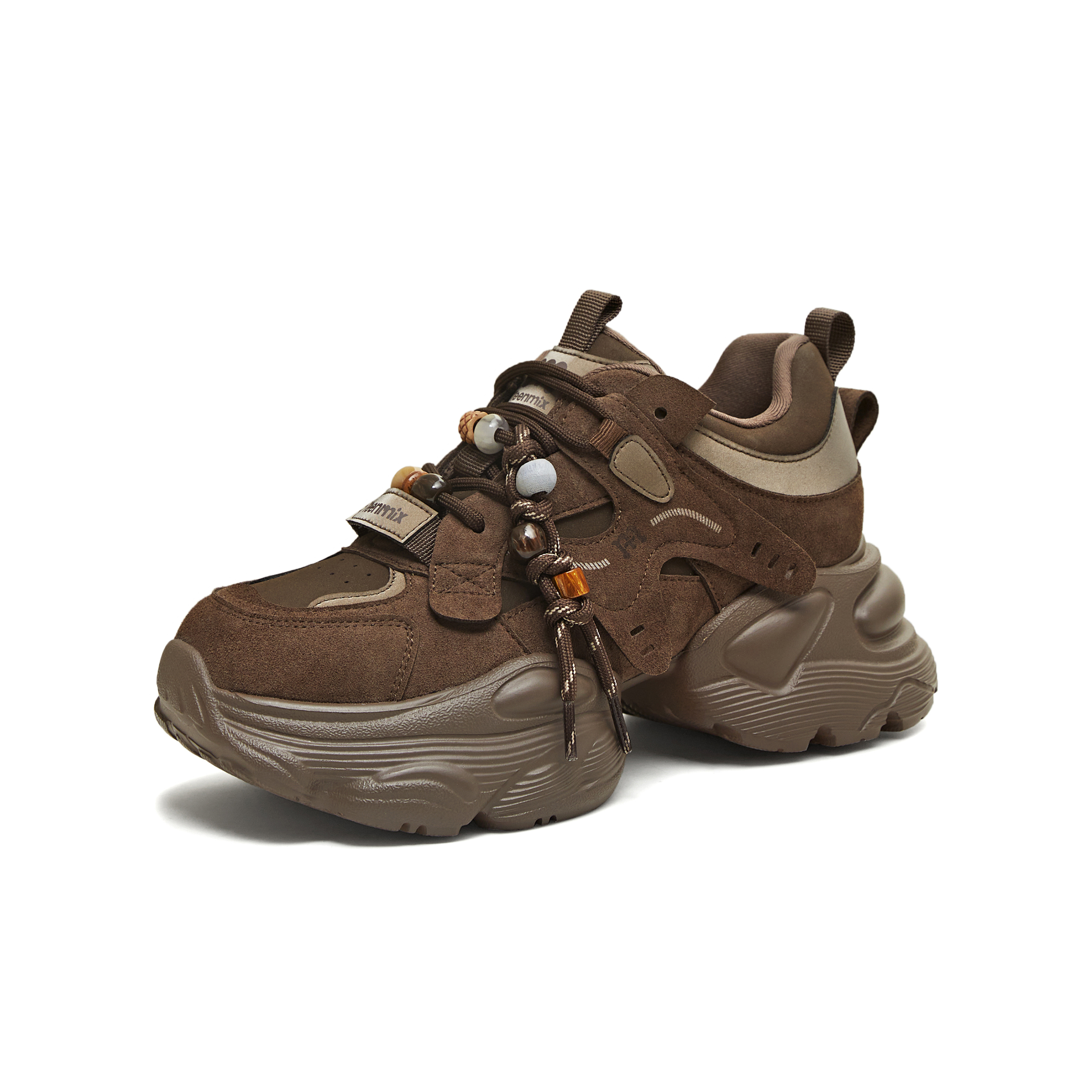 天美意2026春新款运动休闲百搭厚底系带户外女老爹鞋KD129AM6