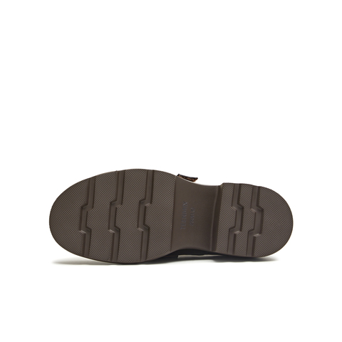 天美意2026春新款粗跟学院英伦乐福鞋复古皮鞋女单鞋KE089AA6