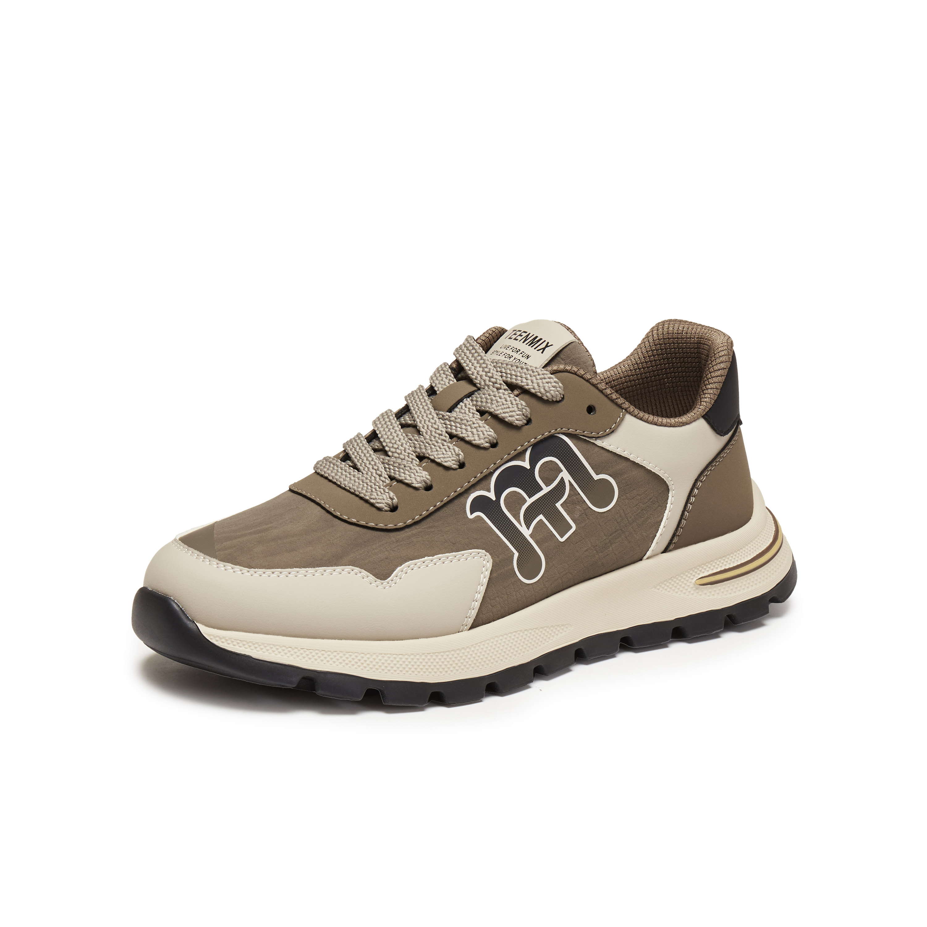 天美意2026春新款商场同款复古系带拼色运动男德训鞋WEA01AM6