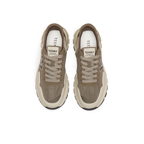 天美意2026春新款商场同款复古系带拼色运动男德训鞋WEA01AM6