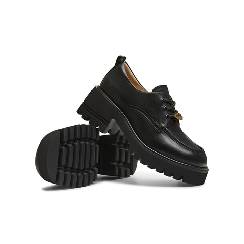 天美意2026春新款商场同款纯色百搭通勤jk女乐福鞋CHO35AM6