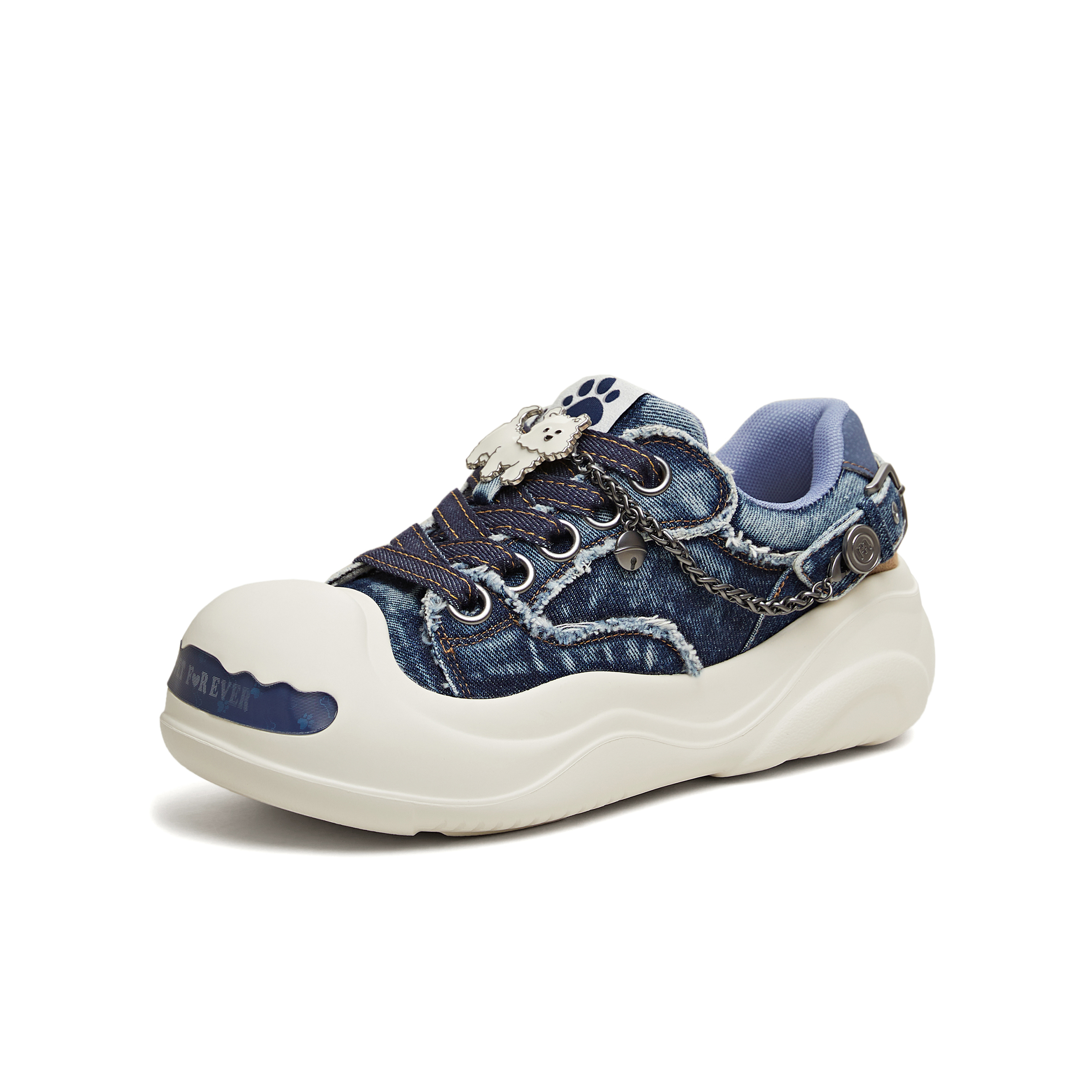 天美意2026春新款商场同款小猫小狗挂件复古百搭女板鞋CIK27AM6