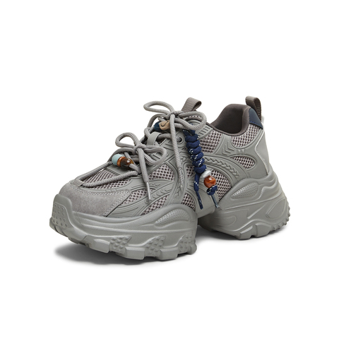 天美意2026春新款商场同款复古百搭系带厚底女老爹鞋BM581AM6