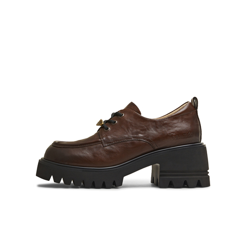 天美意2026春新款商场同款纯色百搭通勤jk女乐福鞋CHO35AM6