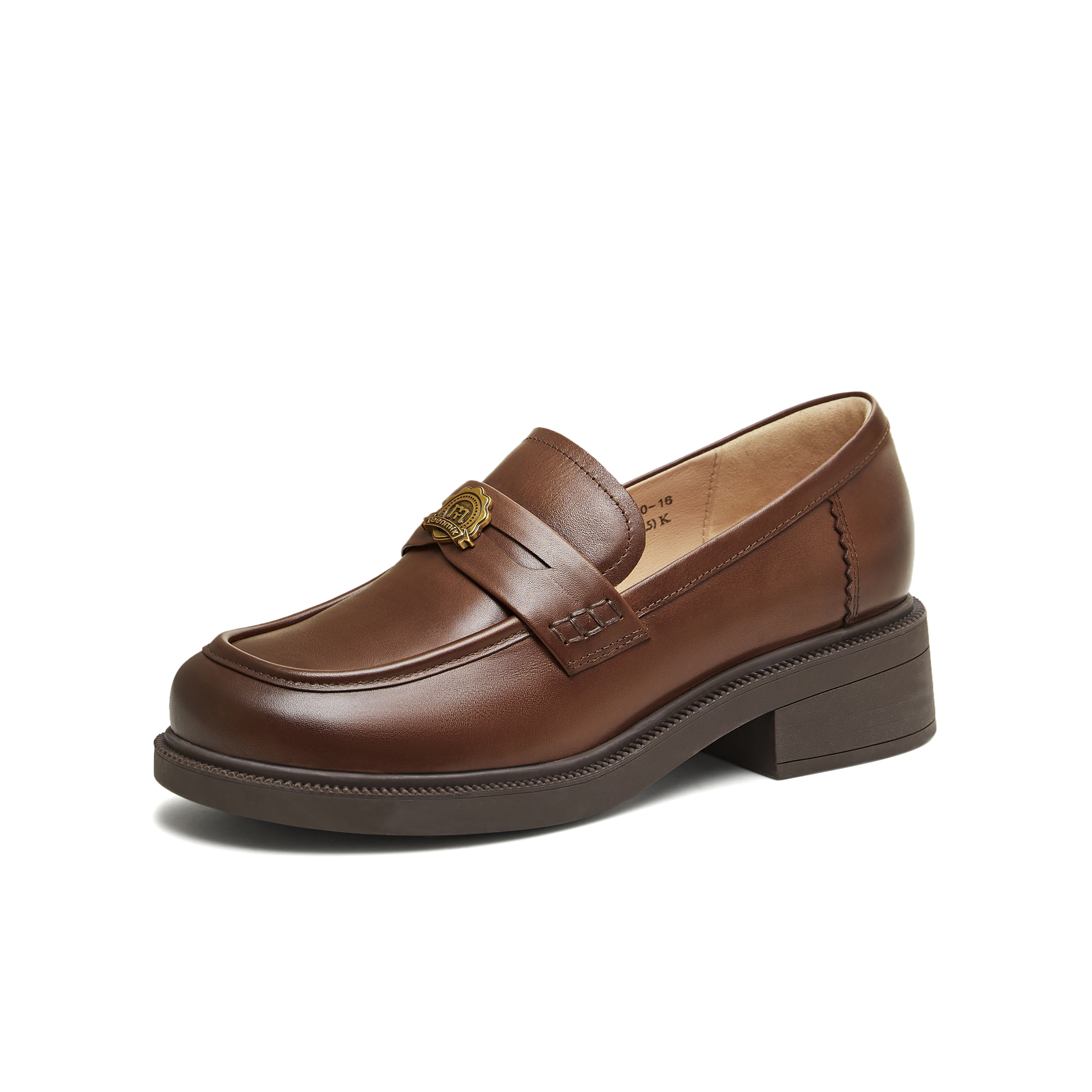 天美意2026春新款商场同款学院金属扣乐福鞋女皮单鞋CNG36AA6