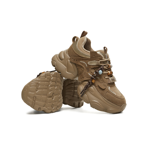 天美意2026春新款运动休闲百搭厚底系带户外女老爹鞋KD129AM6