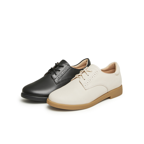 天美意2026春新款商场同款厚底复古百搭英伦鞋女单鞋CCJ50AM4