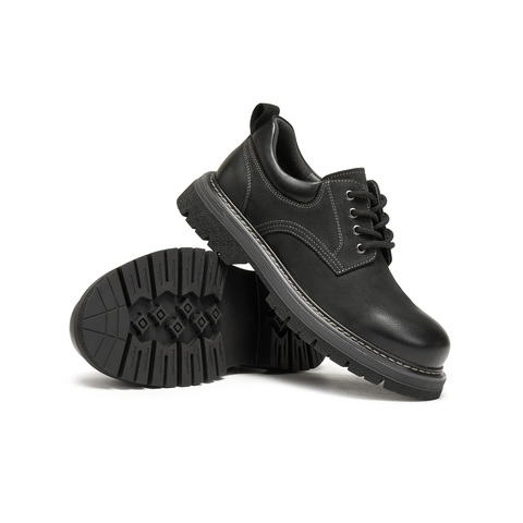 天美意2026春新款帅气英伦复古系带皮鞋男工装鞋GZX05AM6