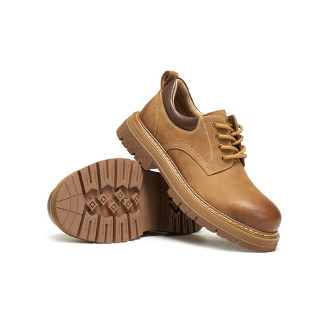 天美意2026春新款帅气英伦复古系带皮鞋男工装鞋GZX05AM6