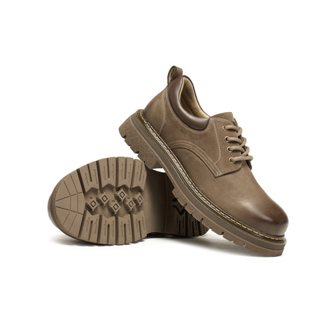 天美意2026春新款帅气英伦复古系带皮鞋男工装鞋GZX05AM6