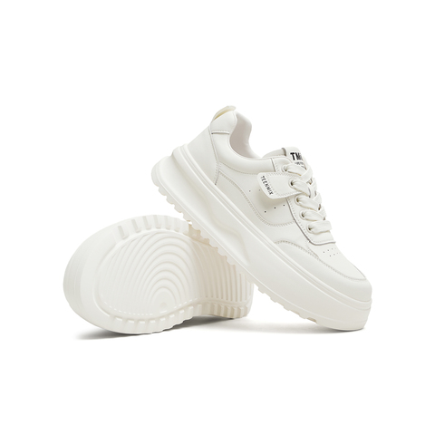 天美意2026春新款商场同款休闲板鞋运动厚底女小白鞋BJ564AM6