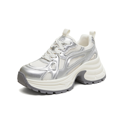 天美意2026春新款商场同款厚底系带运动户外女老爹鞋BM191AM6