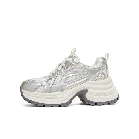 天美意2026春新款商场同款厚底系带运动户外女老爹鞋BM191AM6