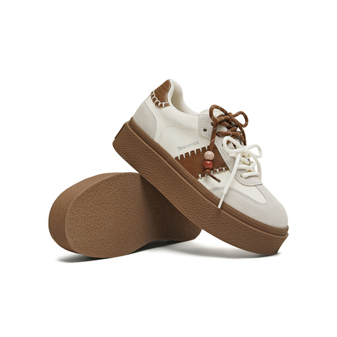 天美意2026春新款复古百搭厚底双鞋带小个子女德训鞋KG158AM6