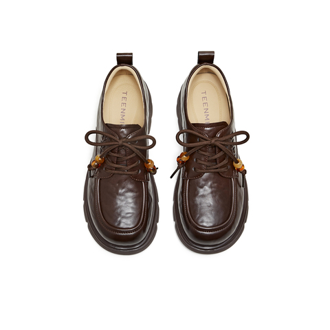 天美意2026春新款商场同款平底百搭通勤系带女乐福鞋BM851AM6