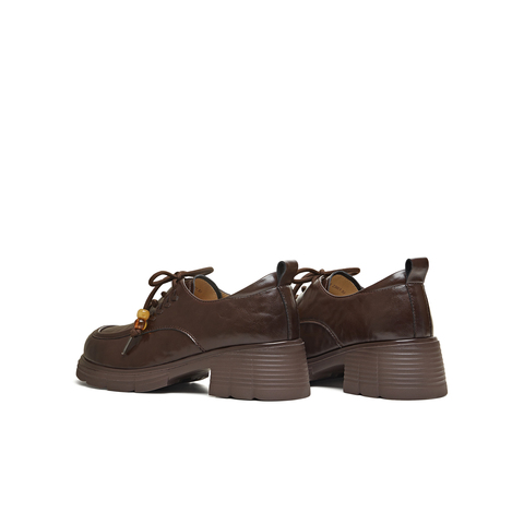 天美意2026春新款商场同款平底百搭通勤系带女乐福鞋BM851AM6