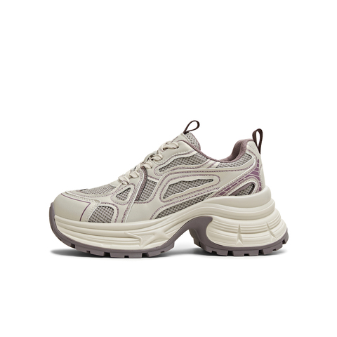 天美意2026春新款商场同款厚底系带运动户外女老爹鞋BM191AM6