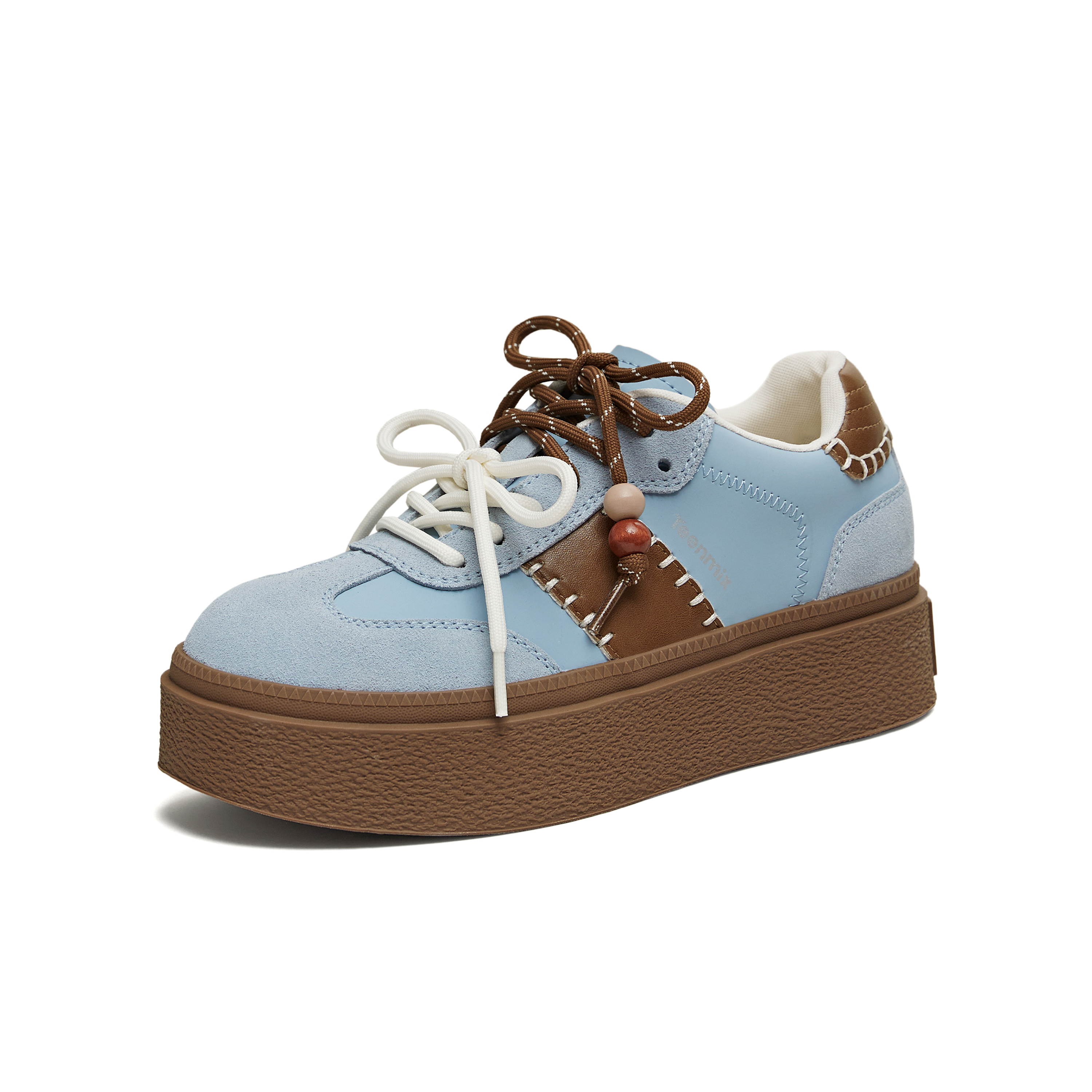 天美意2026春新款复古百搭厚底双鞋带小个子女德训鞋KG158AM6