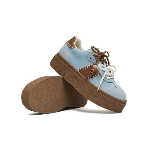 天美意2026春新款复古百搭厚底双鞋带小个子女德训鞋KG158AM6