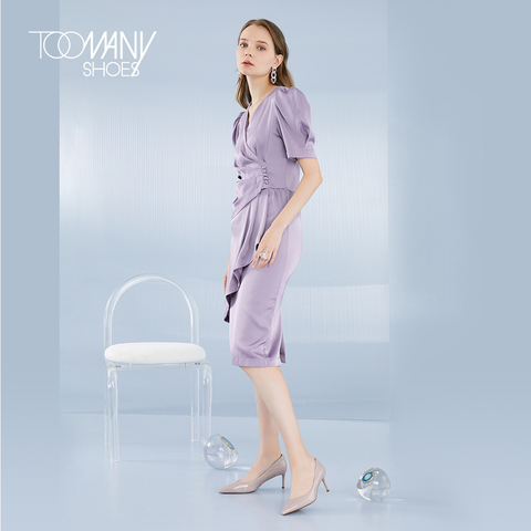 Toomanyshoes女鞋2022年新款浮生若梦小敏家同款尖头高跟鞋女单鞋