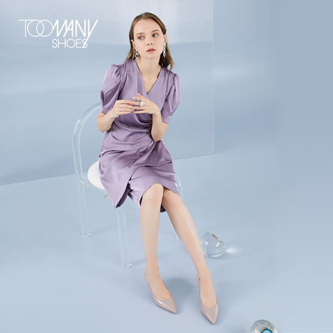 Toomanyshoes女鞋2022年新款浮生若梦小敏家同款尖头高跟鞋女单鞋