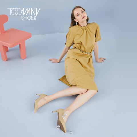 Toomanyshoes女鞋2022年新款浮生若梦小敏家同款尖头高跟鞋女单鞋