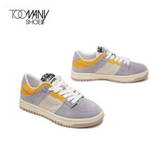 Toomanyshoes女鞋2022秋季新款篮球赛绑带拼接舒适透气运动休闲鞋