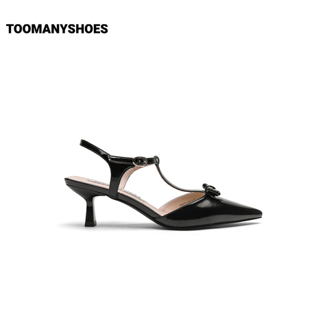 Toomanyshoes女鞋2024新款女团公演细高跟后空银色包头凉鞋女外穿