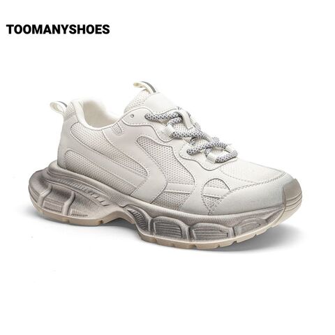 Toomanyshoes女鞋2024新款美高校园休闲运动网面鞋厚底复古老爹鞋