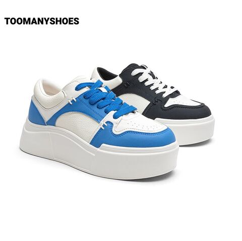 Toomanyshoes女鞋2024新款面包超人休闲鞋运动熊猫鞋厚底增高板鞋
