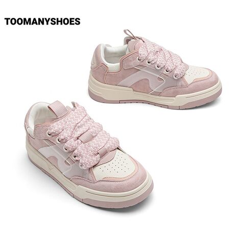 Toomanyshoes女鞋2024新款糖果盲盒粗鞋带休闲面包鞋厚底复古板鞋
