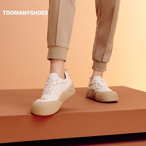 Toomanyshoes女鞋2024新款puppy休闲大头饼干鞋防踢厚底增高板鞋