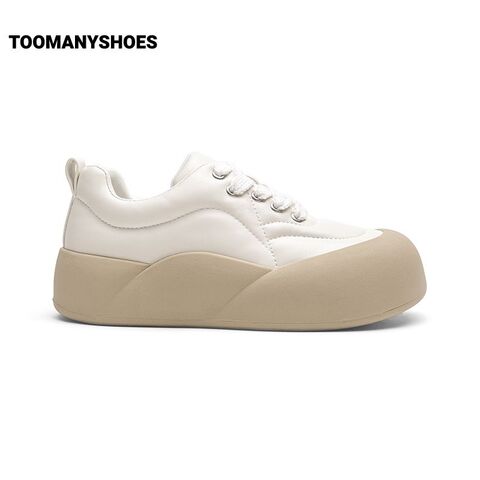 Toomanyshoes女鞋2024新款puppy休闲大头饼干鞋防踢厚底增高板鞋