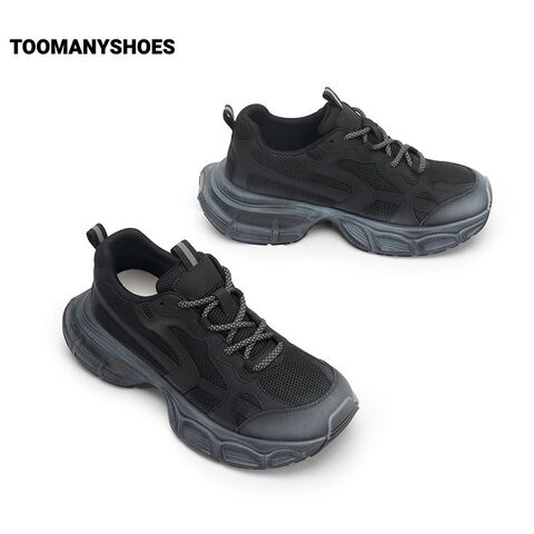 Toomanyshoes女鞋2024新款美高校园休闲运动网面鞋厚底复古老爹鞋