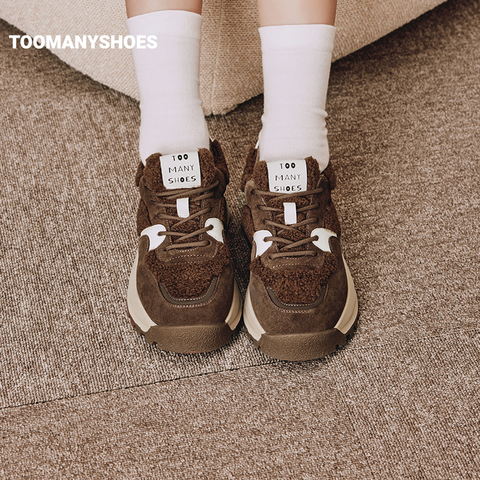 Toomanyshoes女鞋24新款咸果布丁阿甘德训鞋运动休闲厚底复古跑鞋