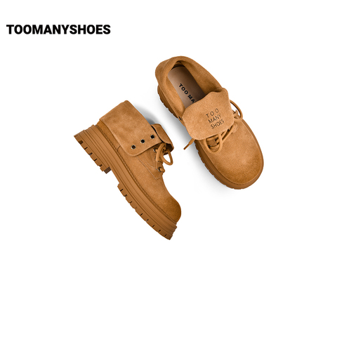 Toomanyshoes靴子24秋冬新款硫磺石厚底短靴工装大黄靴真皮马丁靴